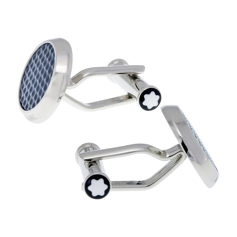 Montblanc Meisterstuck Stainless Steel Cufflinks In Silver Tone