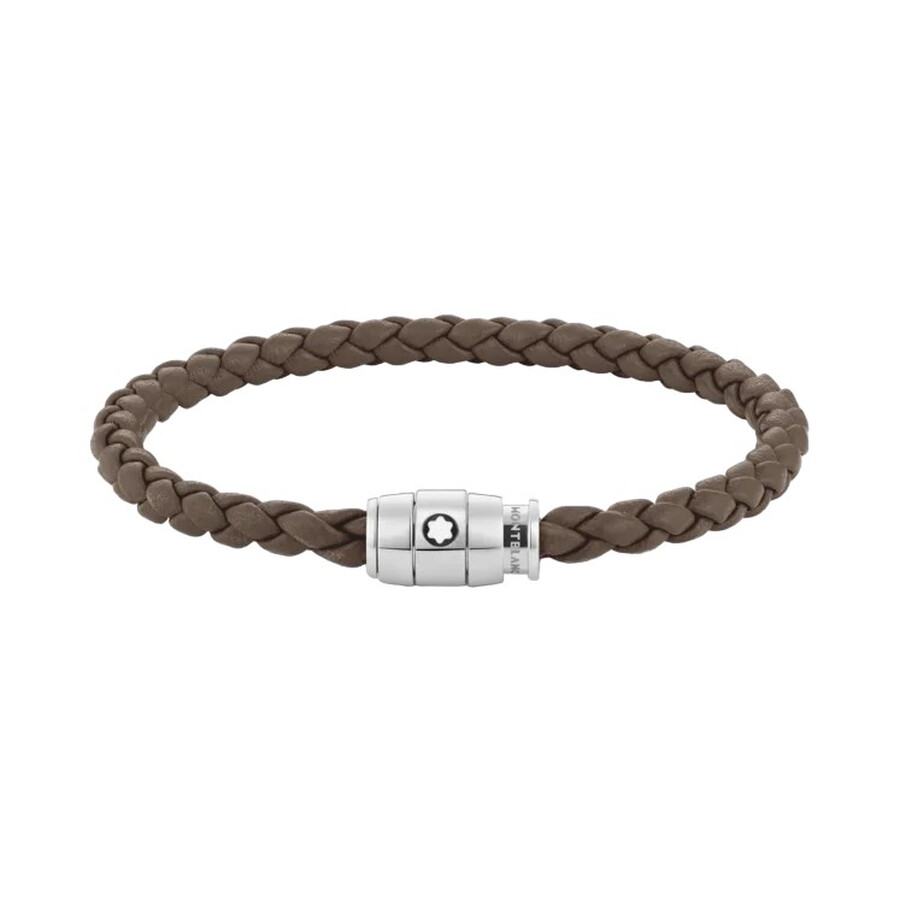 Montblanc Meisterstuck Steel & Mastic Leather Bracelet In Brown