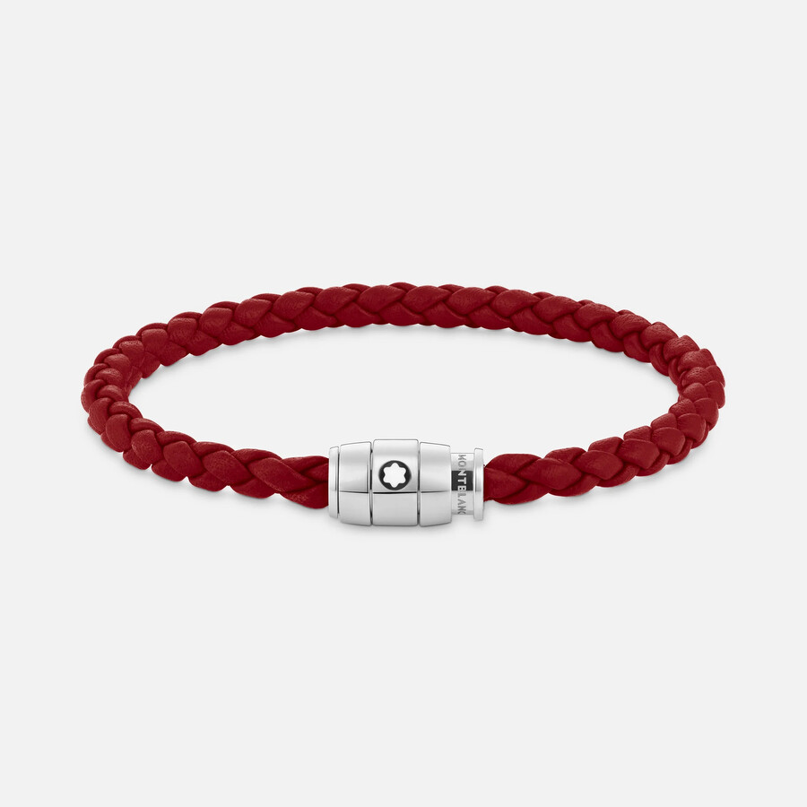 Montblanc Meisterstuck Steel & Russet Leather Bracelet
