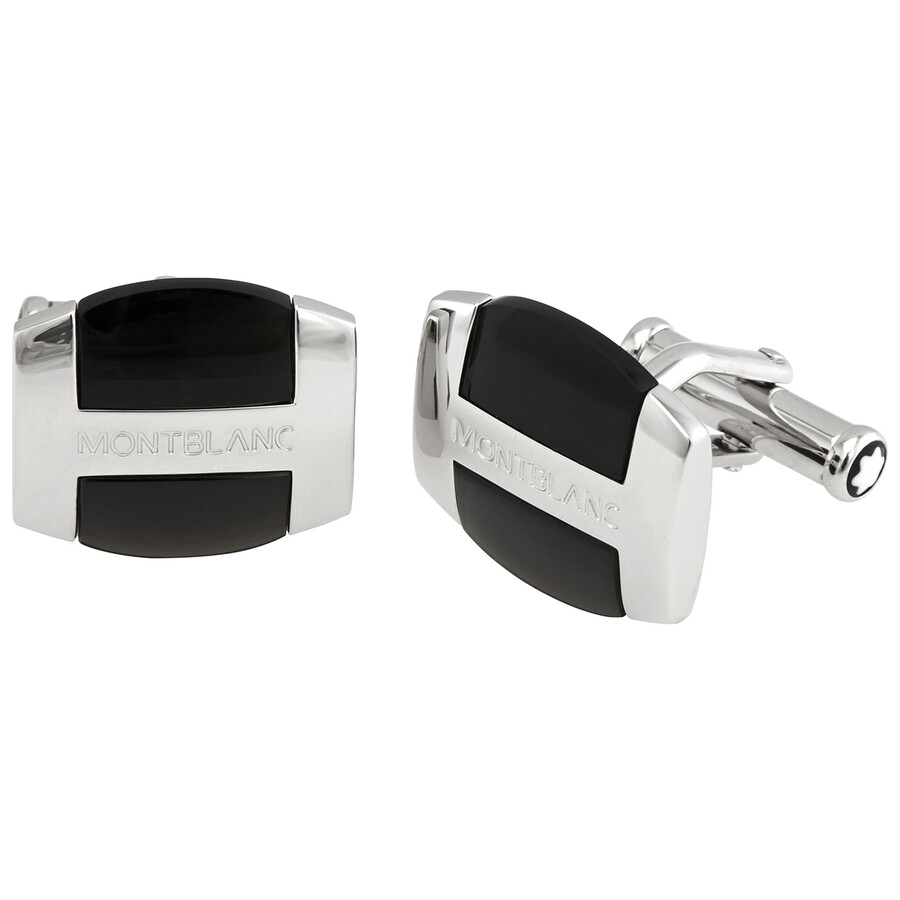 Montblanc Men's Classic Silver Cufflink 35821 4017941237200 Jewelry