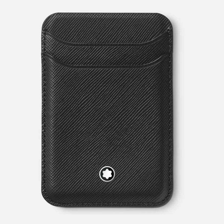 Montblanc Compact Textured Wallets And Cardholders Collection In Black