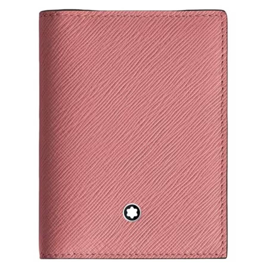 Montblanc Sartorial 4cc Leather Card Holder In Pink