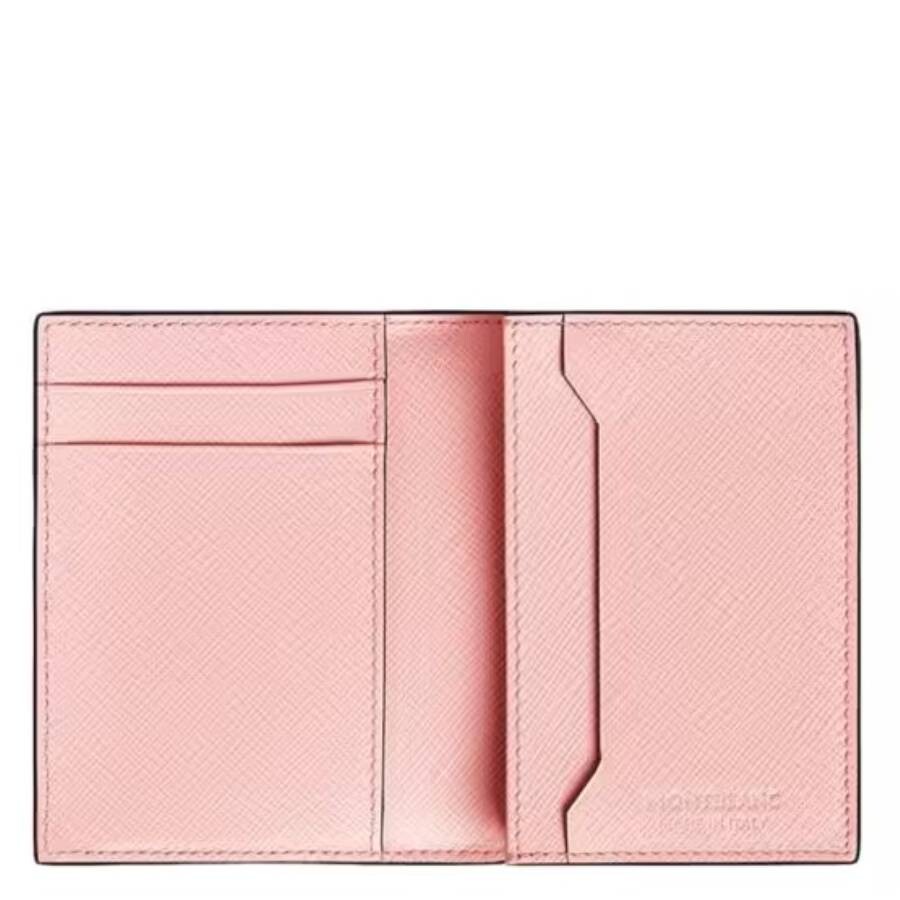 Montblanc Sartorial 4cc Leather Card Holder In Pink