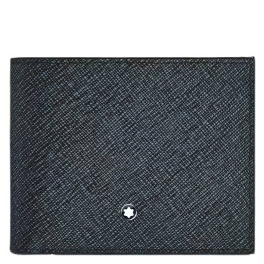 Montblanc Sartorial 6cc Leather Wallet In Blue