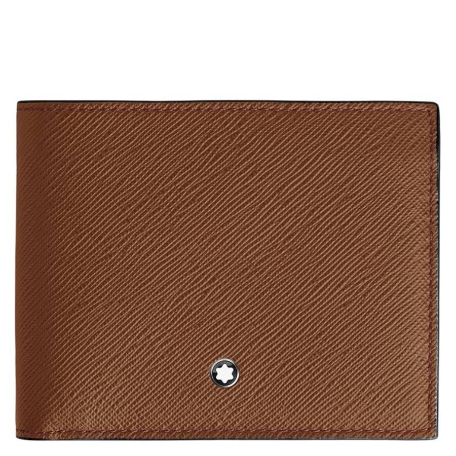 Montblanc Sartorial 6cc Leather Wallet In Brown