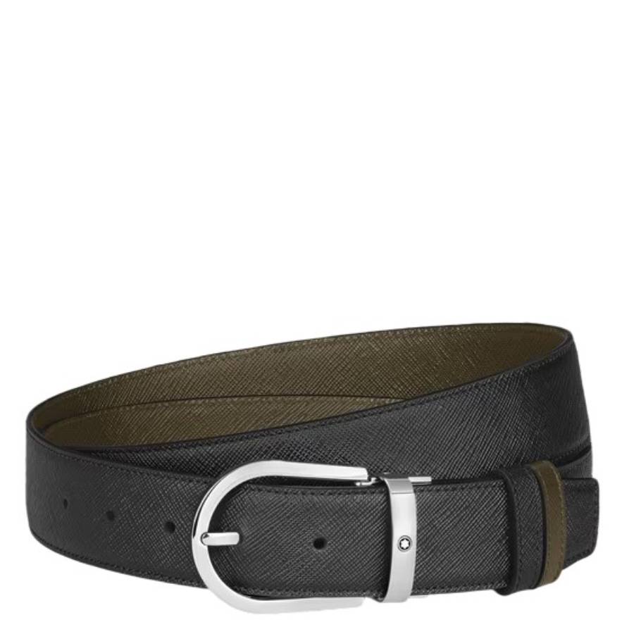 Montblanc Sartorial Leather Horseshoe 35mm Reversible Belt 222147