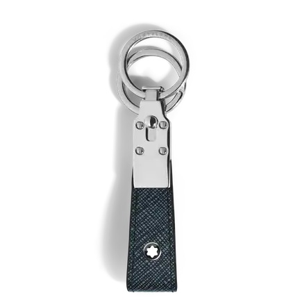 ■新品■未使用■ MONT BLANC モンブラン マイスターシュテュック Key Fob Stripes レザー キーホルダー キーリング BS5594 Montblanc Sartorial Leather Loop Key Fob 220397 4069153003340