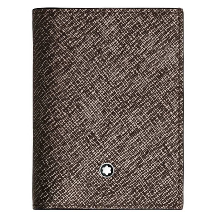 Montblanc Sartorial Mini 4cc Wallet In Brown