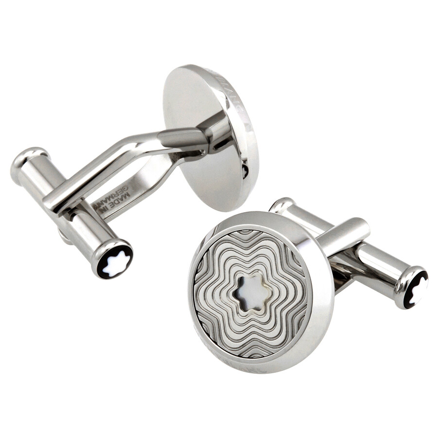Montblanc Stainless Steel Cufflink In Silver