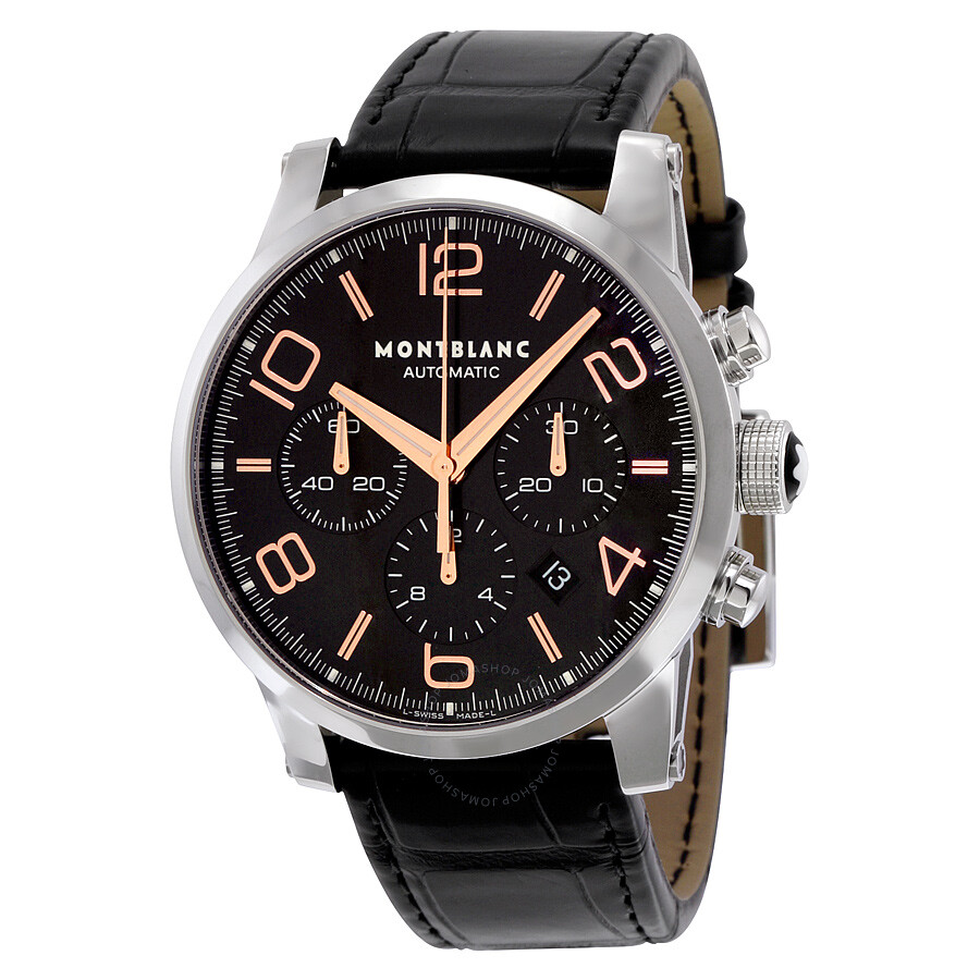 Montblanc Timewalker Chronograph Automatic Black Dial Men's Watch ...