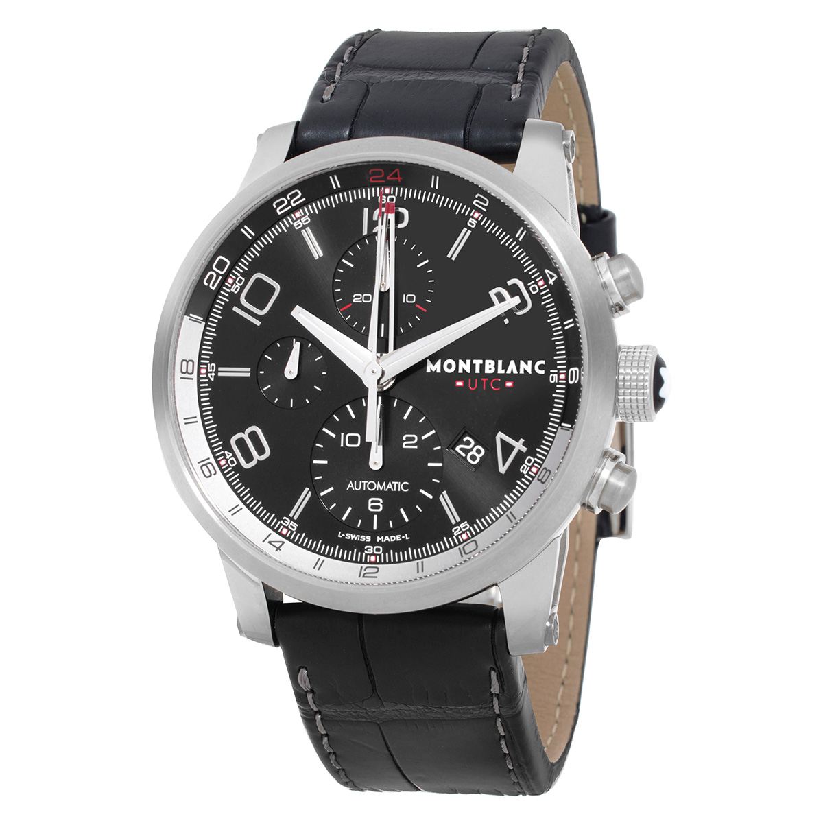 Montblanc Timewalker UTC Chronograph Automatic Black Dial Men's Watch 107336
