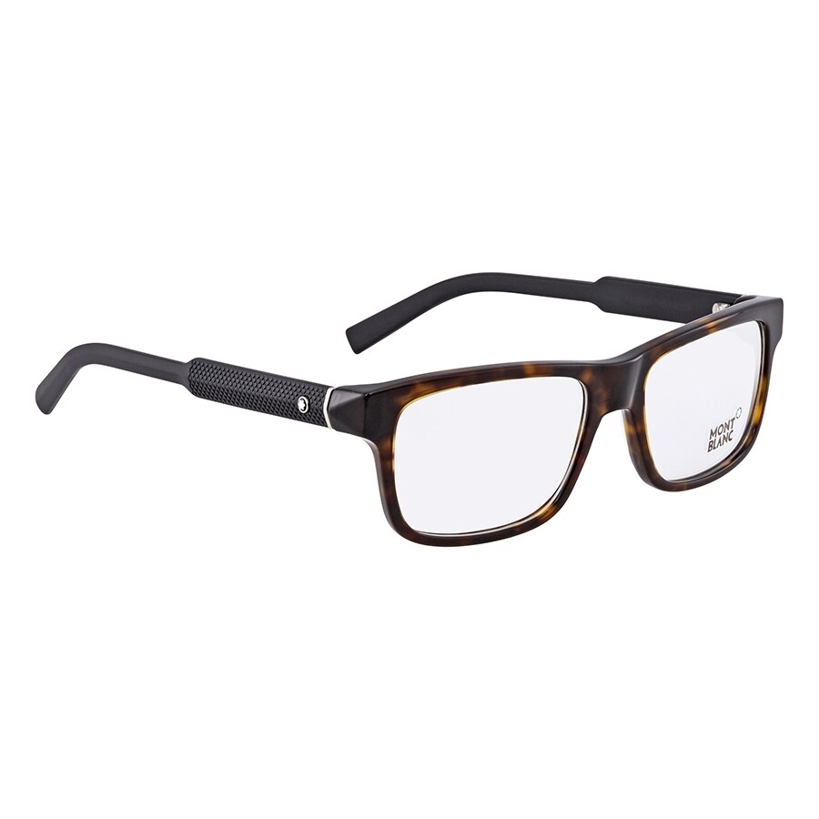 Montblanc Tortoise Men's Rectangle Eyeglasses MB0681 056 56 MB0681 056