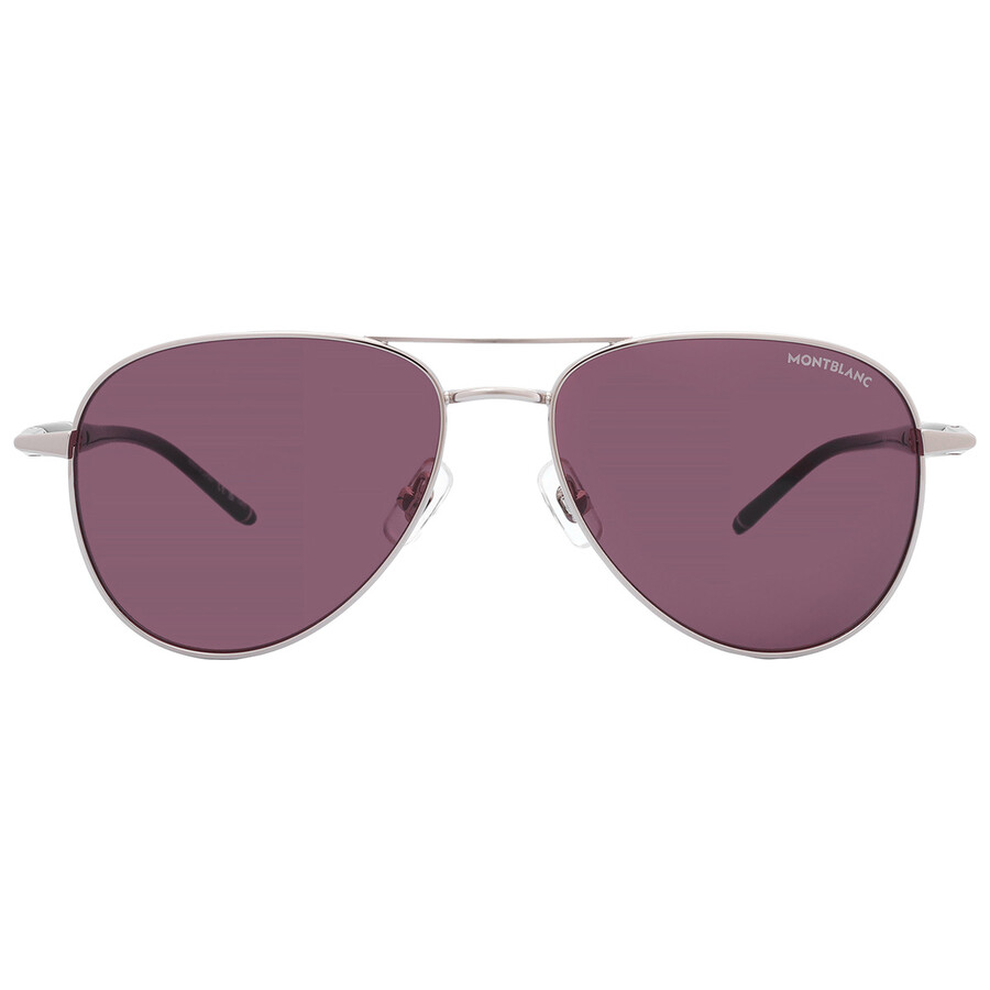 Montblanc Violet Pilot Men's Sunglasses Mb0345s 002 57