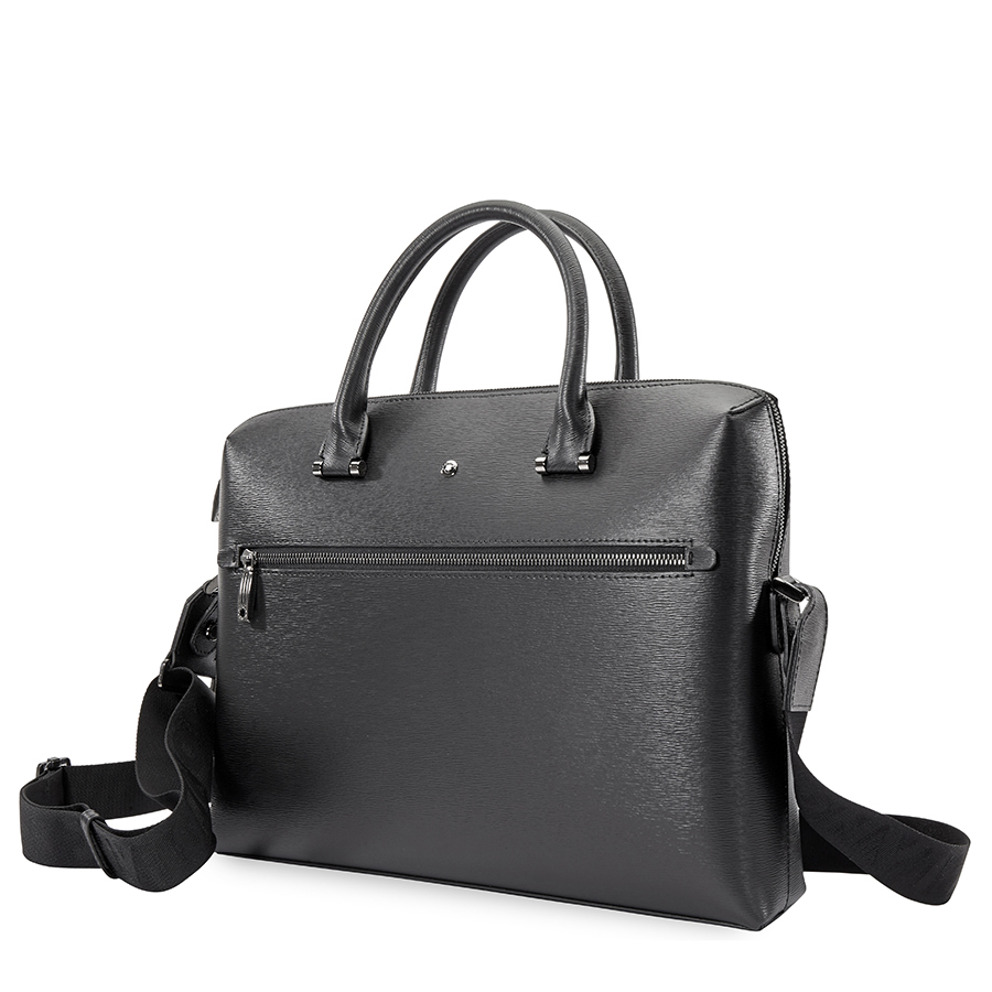 EUプロフ必読 Montblanc Westside Black Men's Slim Document Case 114680