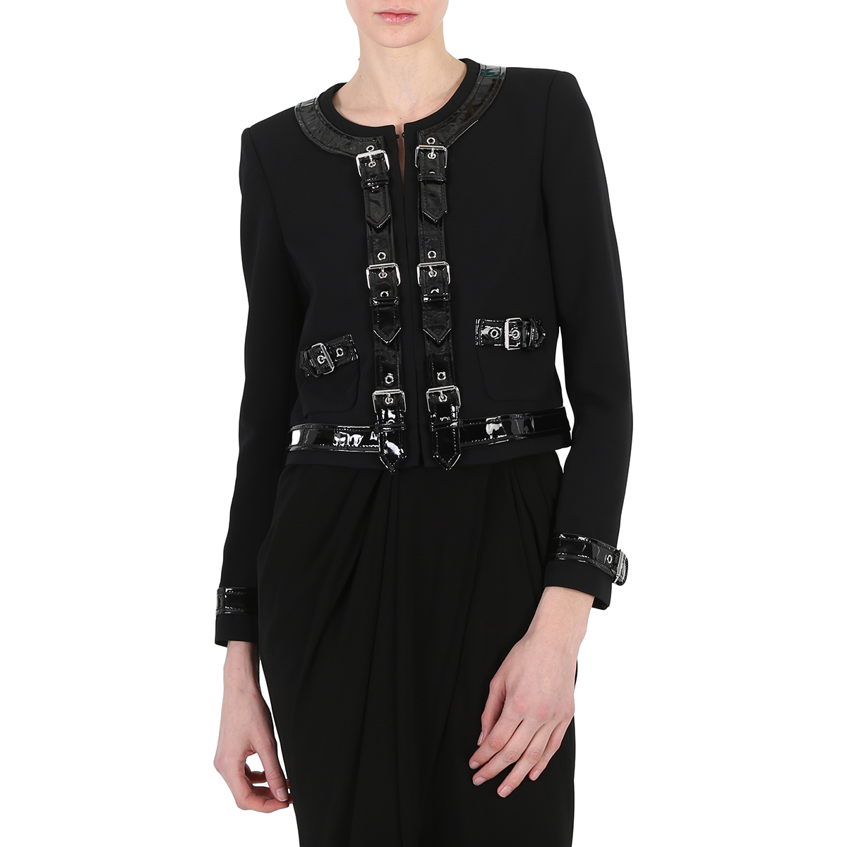 Confessions Crop Tied Blazer Black