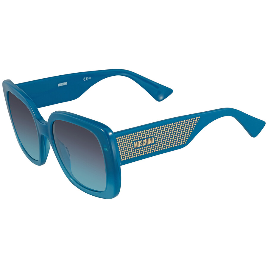 Moschino Blue Oversized Ladies Sunglasses MOS016/S ZI9 54 716736092454