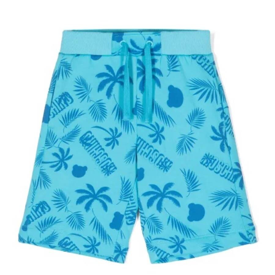 Boys Palm Tree Logo Cotton Shorts