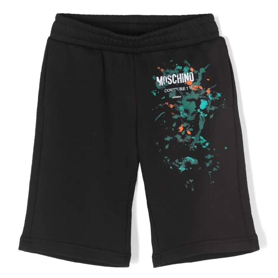 Boys Splashing Paint Logo Bermuda Shorts