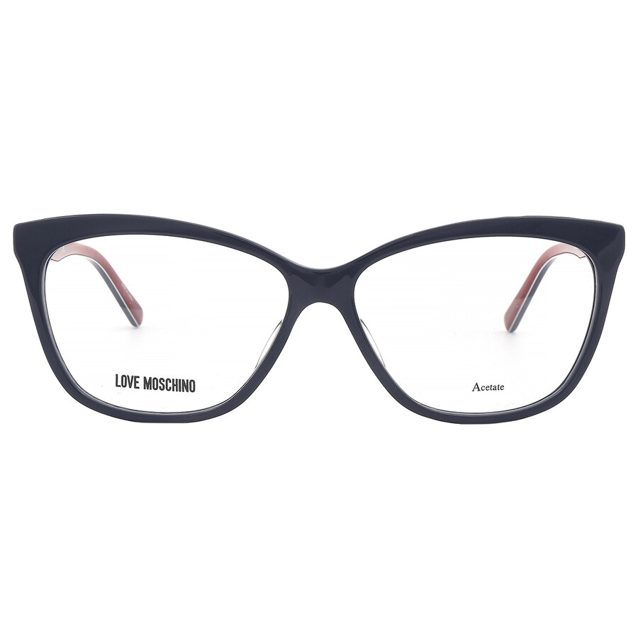 Shop Moschino Demo Rectangular Ladies Eyeglasses Mol506 0pjp 56 In Blue