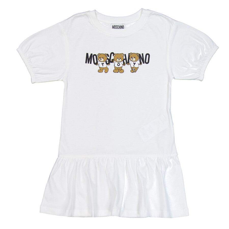Girls Teddy Friends Print Dress