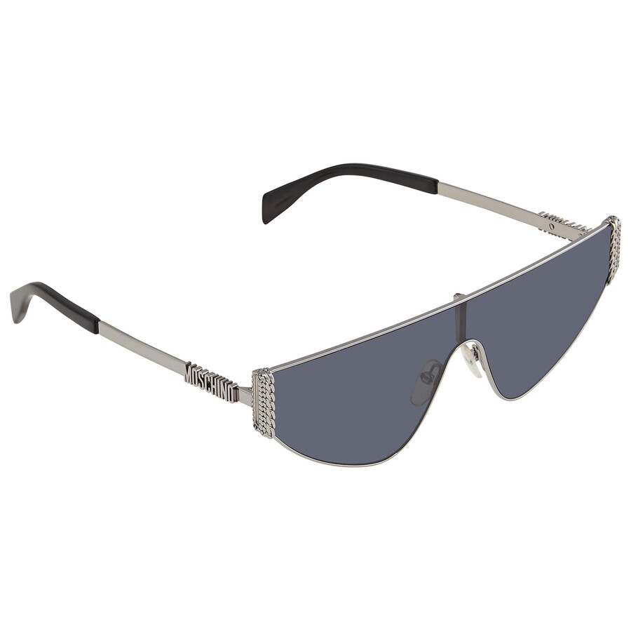 Moschino Grey, Blue Shield Ladies Sunglasses MOS022/S 06LB IR 99