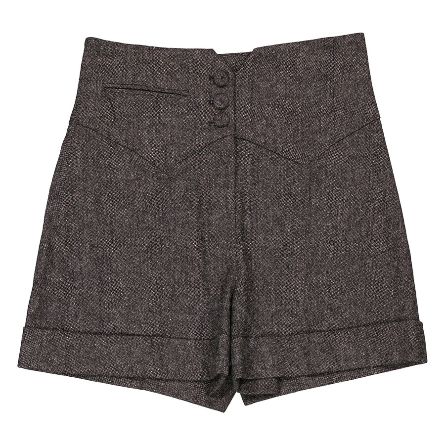 Moschino Grey High-waisted Shorts In Grey