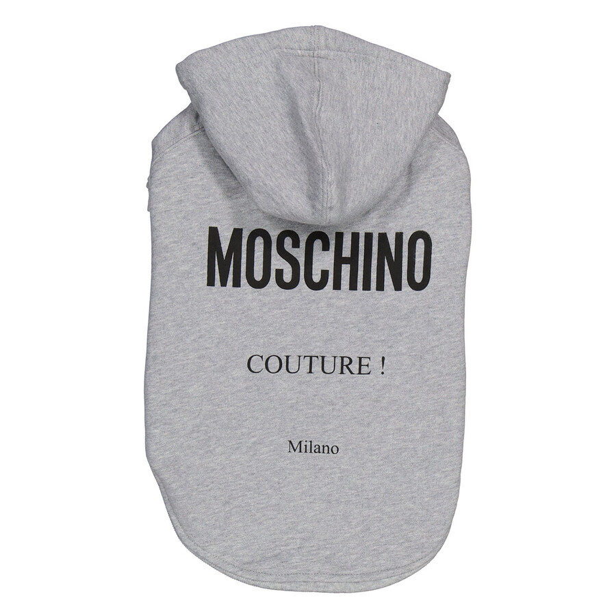 Shop Moschino Grey Pet Capsule Logo-print Dog Hoodie