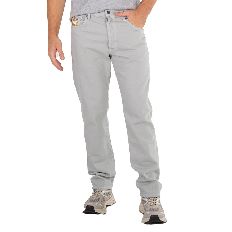 Grey Teddy Patch Trousers, Brand Size 46 (Waist 30
