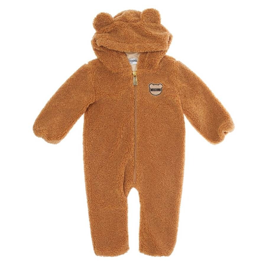 Infant Teddy Bear Hooded Romper