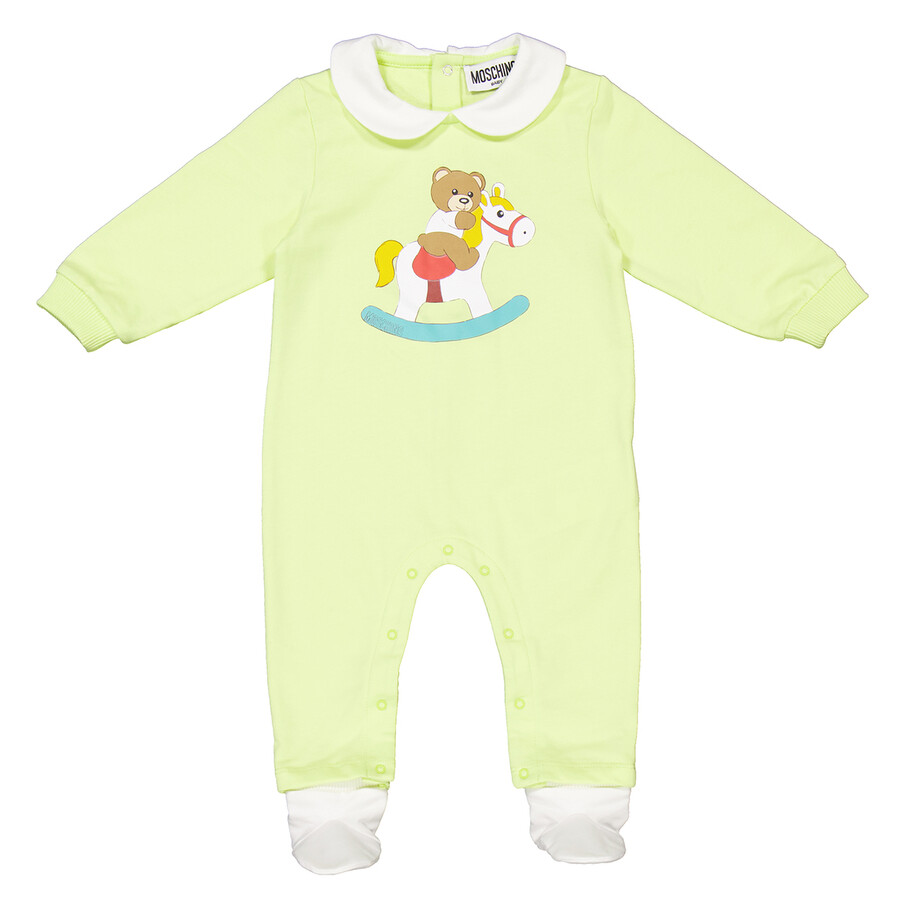 Infant Teddy Bear Print Cotton Jumpsuit