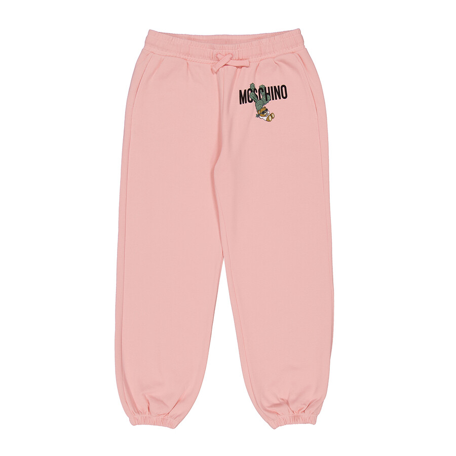 Kids Cactus Bear Embroidered Track Pants