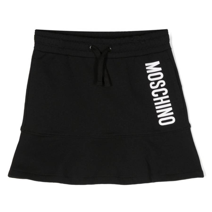 Kids Logo Print Ruffle-Hem Skirt