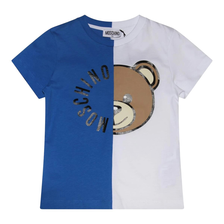 Kids Teddy Bear Logo Contrast T-Shirt, Size 10Y Kids Teddy Bear Logo Contrast T-Shirt, Size 10Y