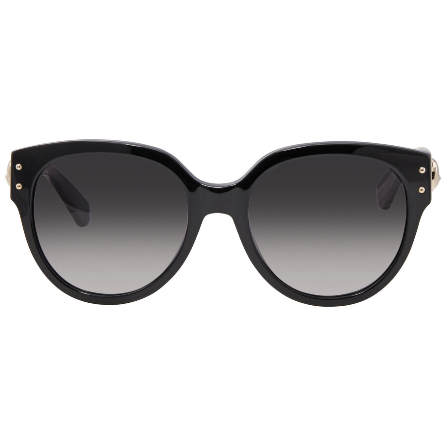 Moschino Ladies Black Oval Sunglasses MOS013/S08079O56 716736013459