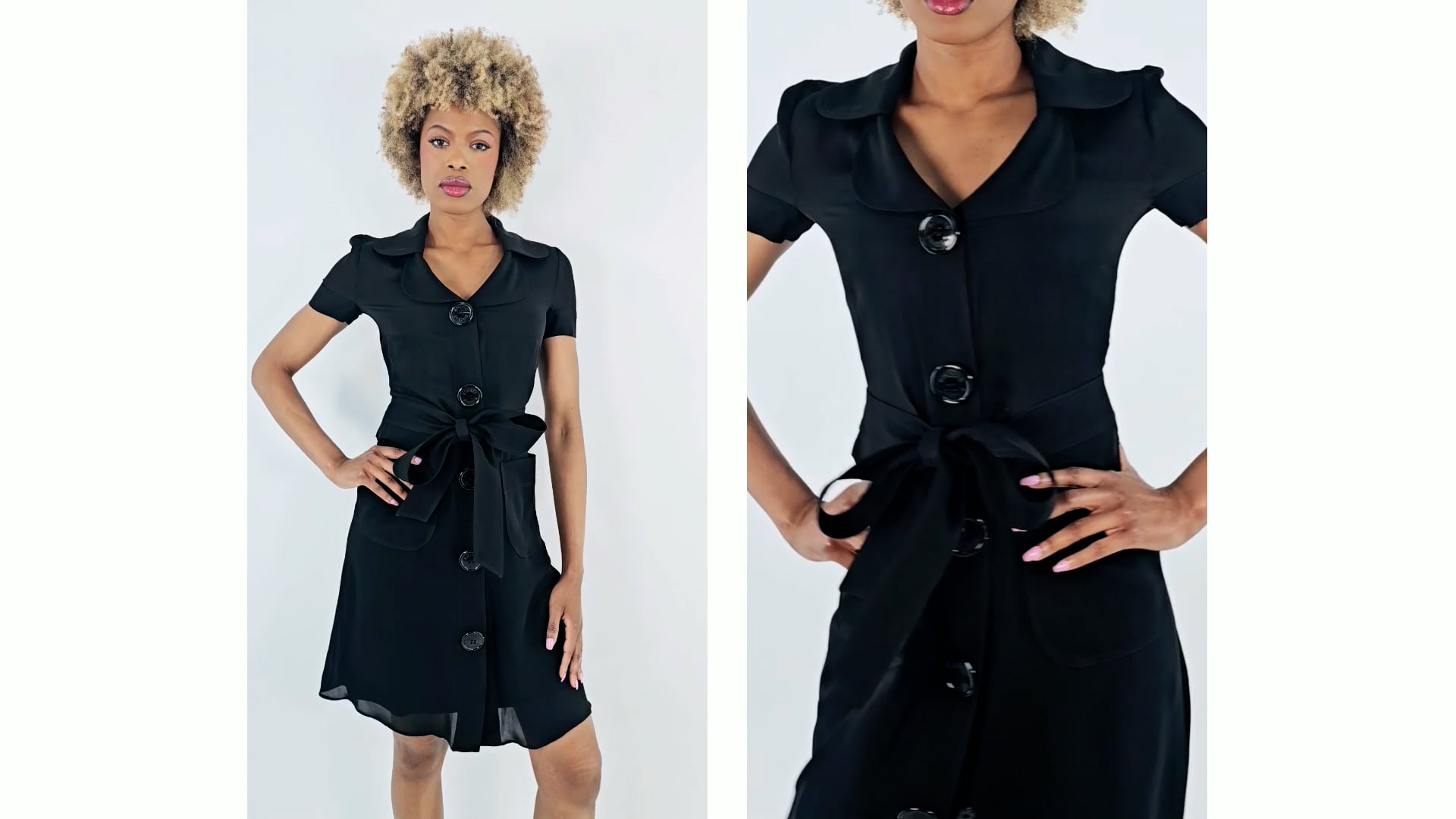 moschino womens shirt dress Moschino - Printed heavy cotton dress - Black