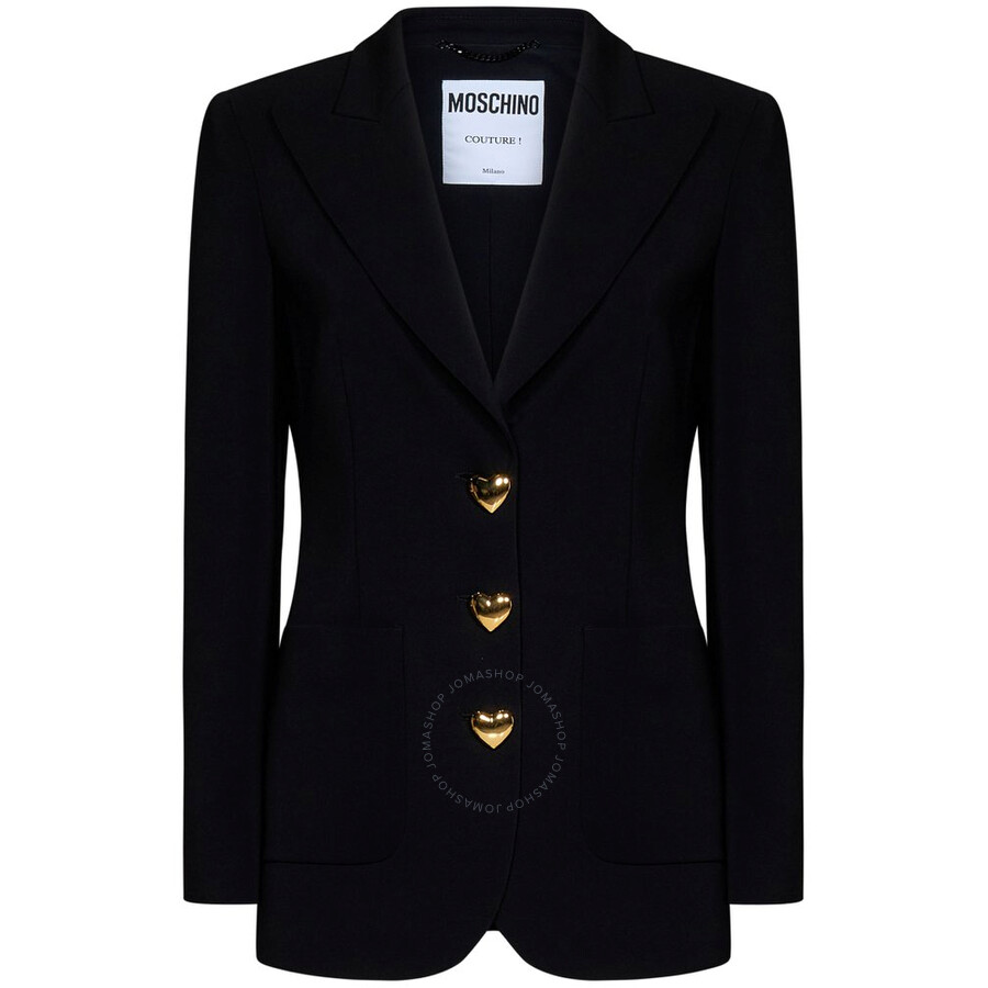 MOSCHINO MOSCHINO LADIES BLACK TAILORED COUTURE BLAZER