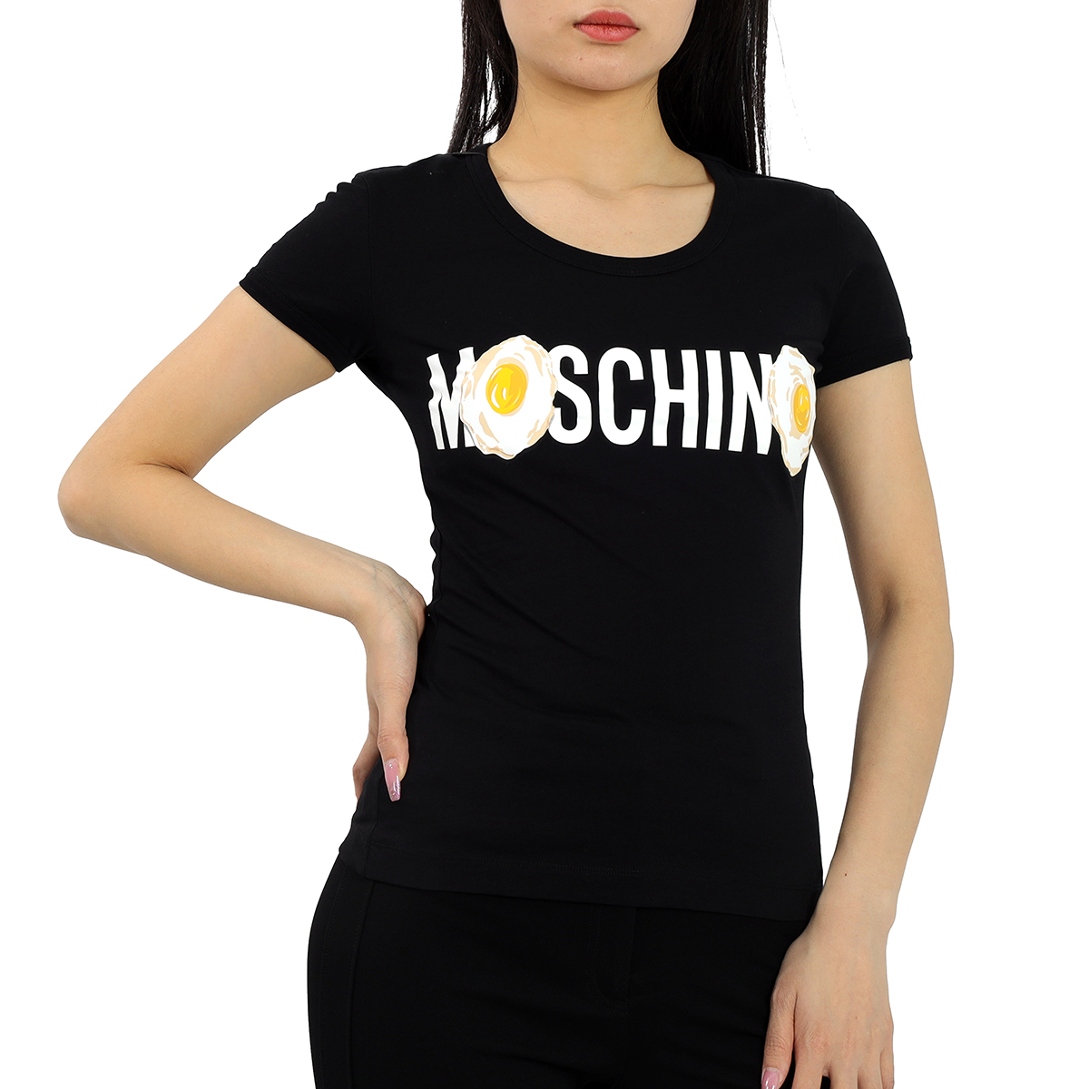 Moschino Graphic Print T Shirt V07225541 1001 main image 1