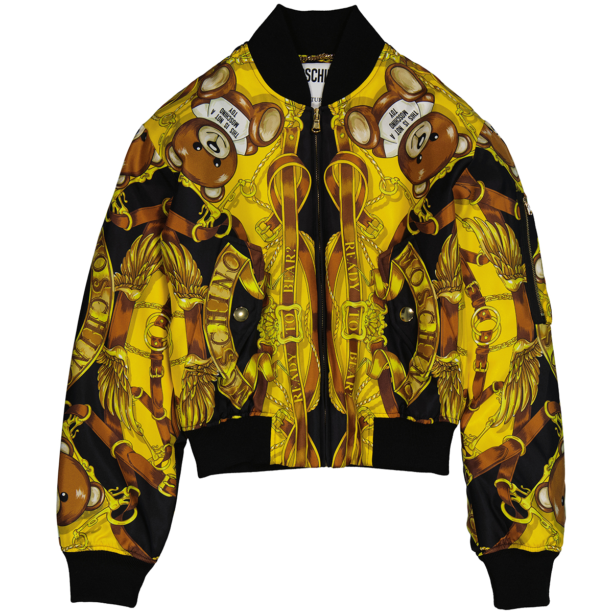 Moschino Ladies Teddy Scarf Print 