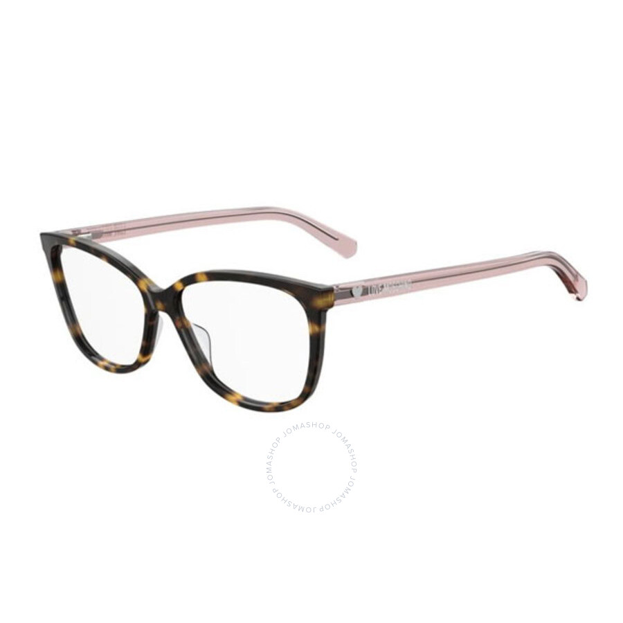 Moschino Demo Square Ladies Eyeglasses Mol546 0086 57 In Tortoise