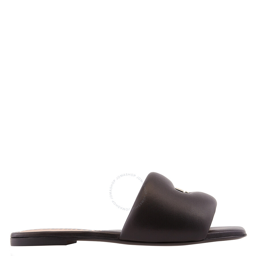 MOSCHINO MOSCHINO LOGO-PLAQUE PADDED FLAT SANDALS