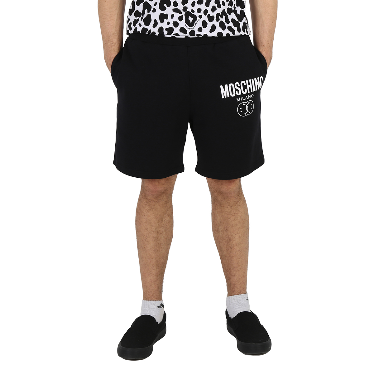 Moschino Black Wordmark Logo Shorts