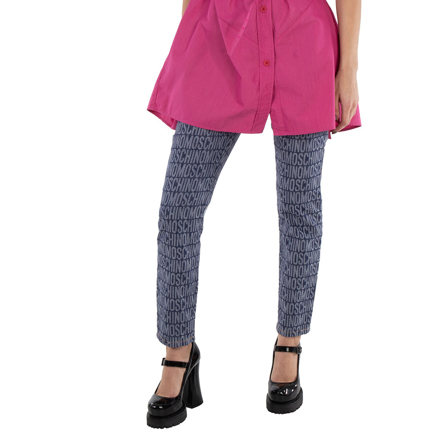 Monogram Print Jeans