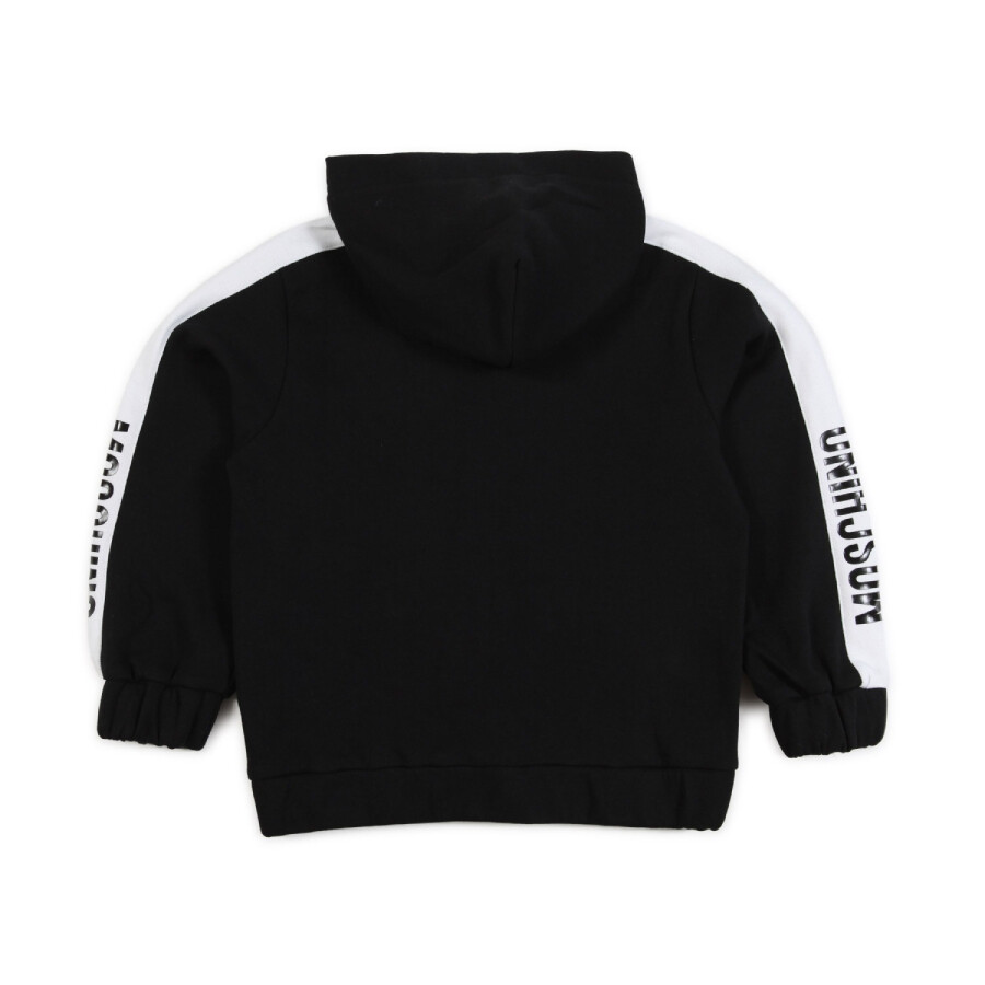 Moschino Teddy Bear Patch Hoodie In Black