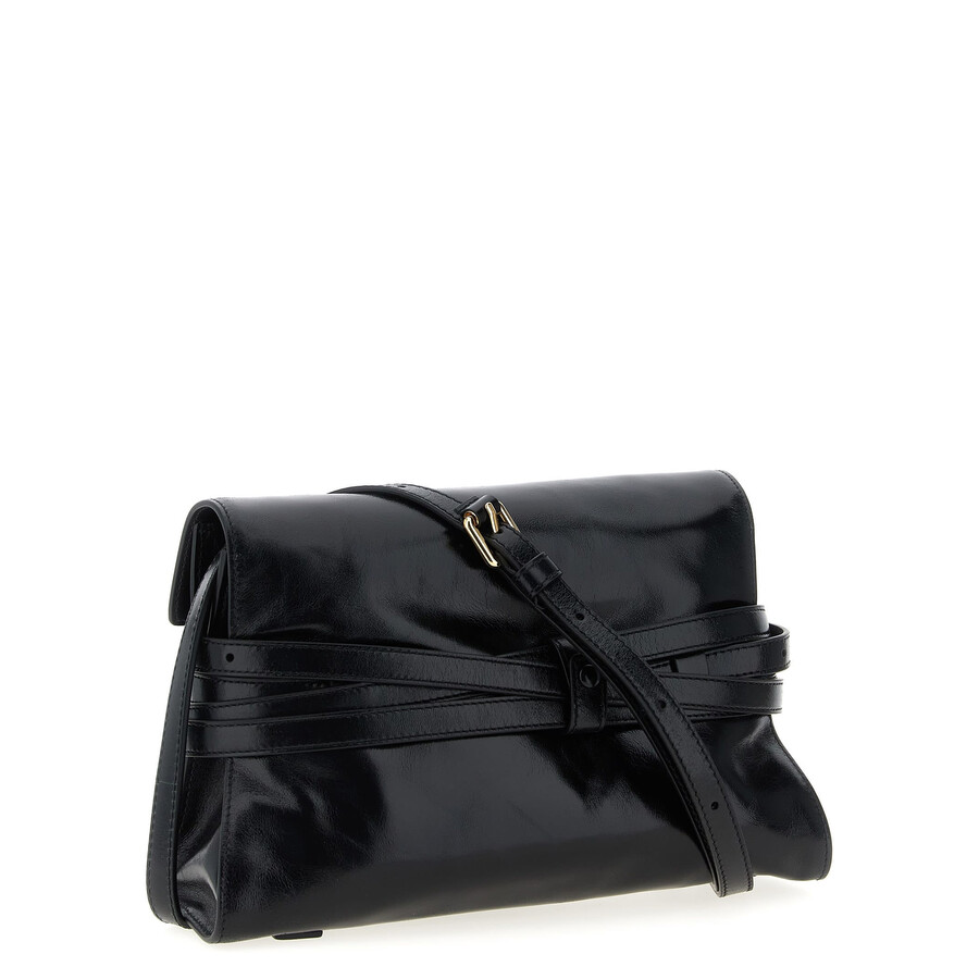 Moschino Tie Me Crossbody Bag In Black