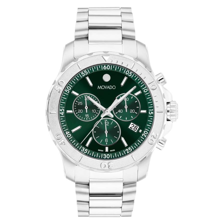 Movado Active Sport Chronograph Quartz Green Dial Men's Watch 2600206