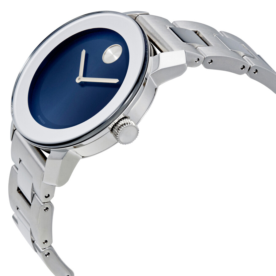 Movado Bold Blue Dial Stainless Steel Ladies Watch 3600396 Bold Movado Watches