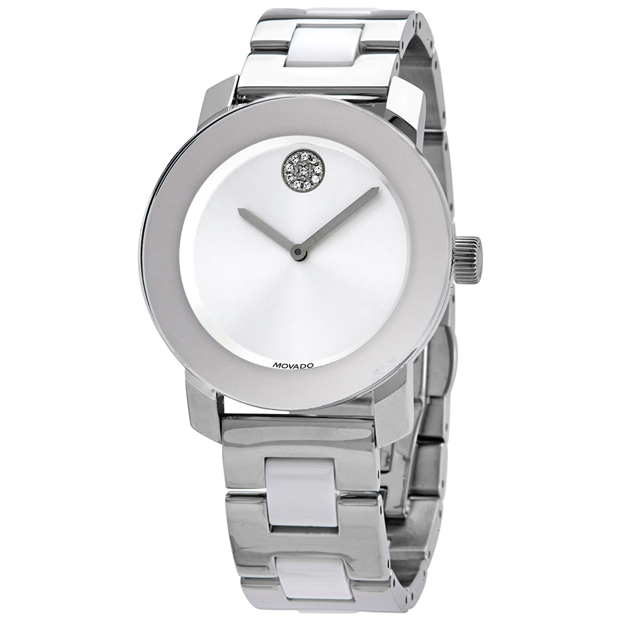 Movado Bold Ceramic Quartz Ladies Watch 