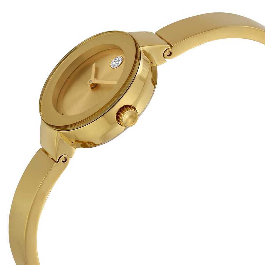 Movado Bold Yellow Gold Dial Ladies Watch 3600285 Bold Movado