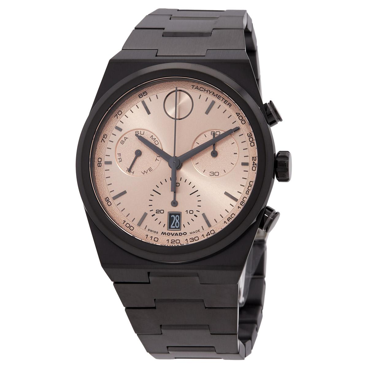 Movado Bold Quest Chronograph Quartz Rose Gold Dial Men's Watch