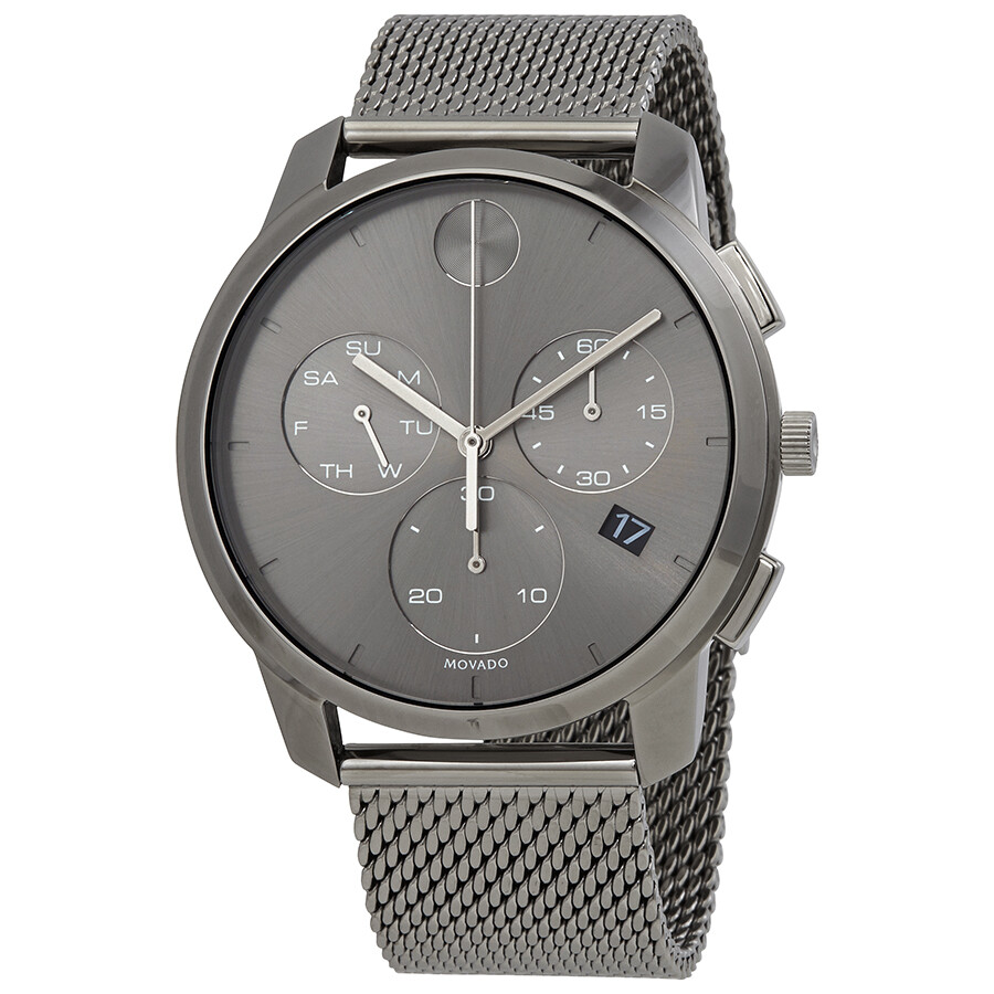 Movado Bold Thin Chronograph Quartz Grey Dial Men's Watch